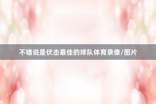 不错说是伏击最佳的球队体育录像/图片