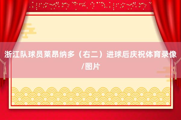 浙江队球员莱昂纳多（右二）进球后庆祝体育录像/图片