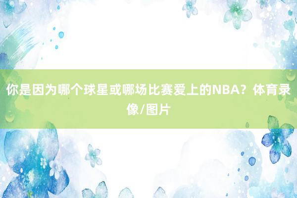 你是因为哪个球星或哪场比赛爱上的NBA？体育录像/图片