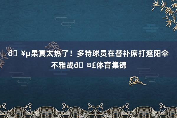 🥵果真太热了！多特球员在替补席打遮阳伞不雅战🤣体育集锦