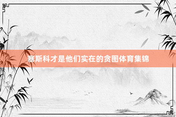 塞斯科才是他们实在的贪图体育集锦