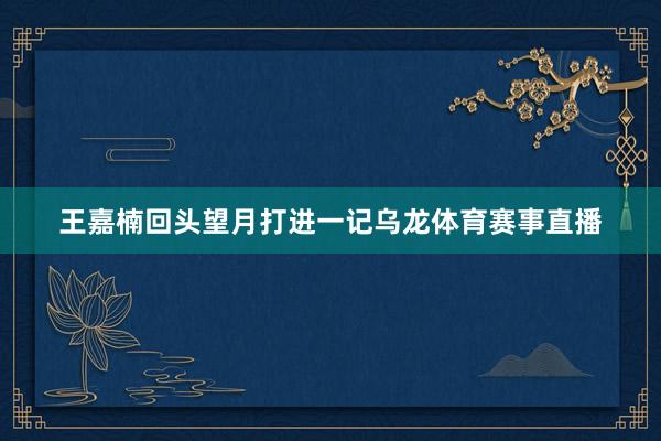 王嘉楠回头望月打进一记乌龙体育赛事直播