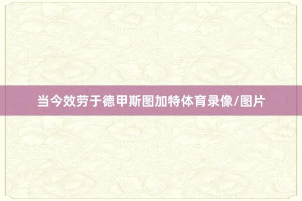 当今效劳于德甲斯图加特体育录像/图片