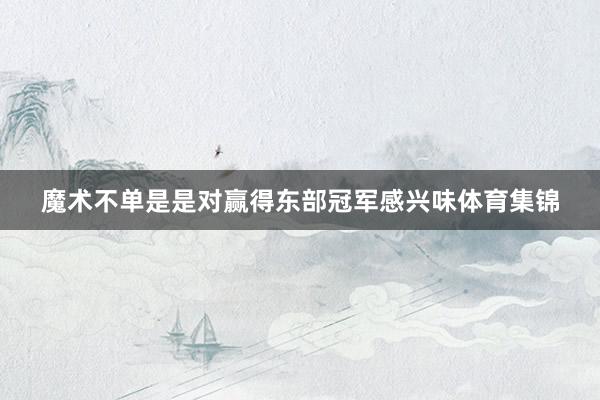 魔术不单是是对赢得东部冠军感兴味体育集锦
