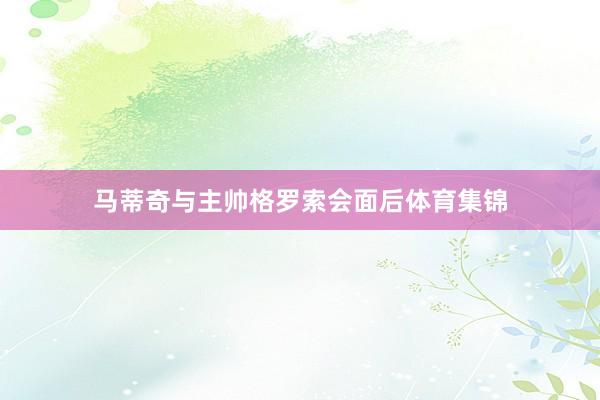 马蒂奇与主帅格罗索会面后体育集锦