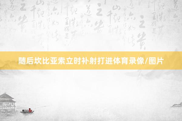 随后坎比亚索立时补射打进体育录像/图片