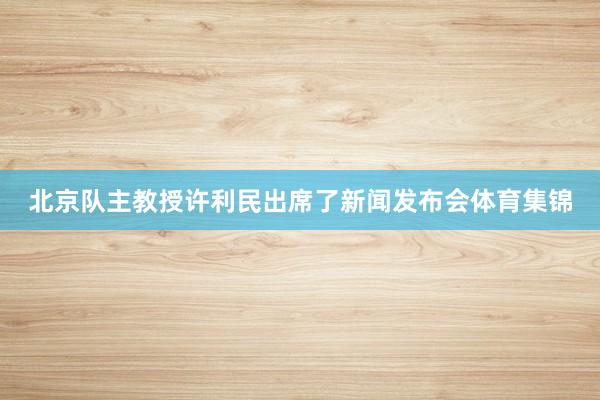 北京队主教授许利民出席了新闻发布会体育集锦