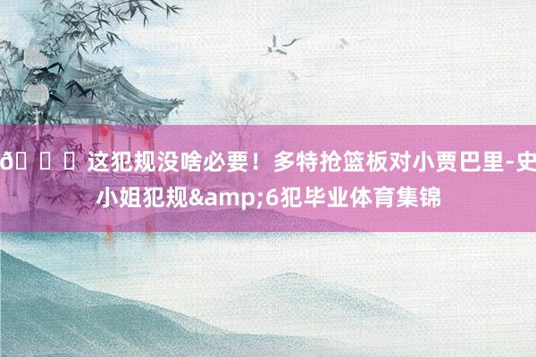 😓这犯规没啥必要！多特抢篮板对小贾巴里-史小姐犯规&6犯毕业体育集锦