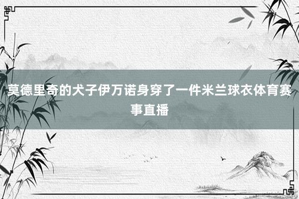 莫德里奇的犬子伊万诺身穿了一件米兰球衣体育赛事直播