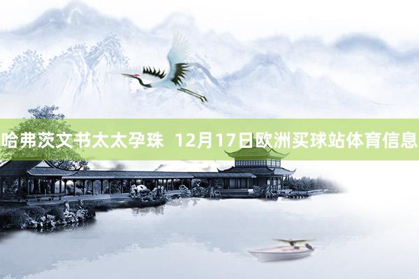哈弗茨文书太太孕珠  12月17日欧洲买球站体育信息