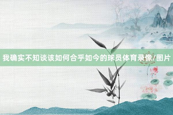 我确实不知谈该如何合乎如今的球员体育录像/图片