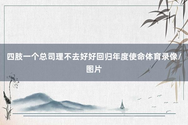 四肢一个总司理不去好好回归年度使命体育录像/图片