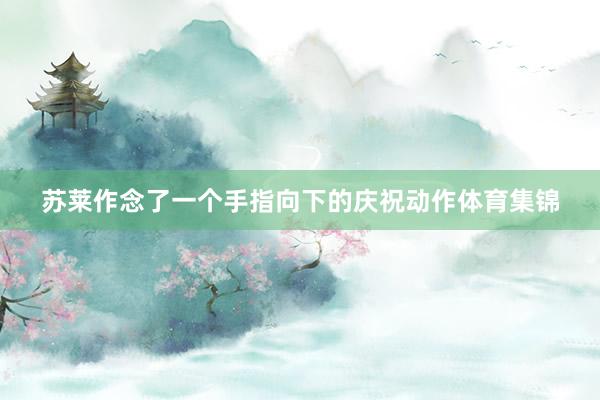 苏莱作念了一个手指向下的庆祝动作体育集锦