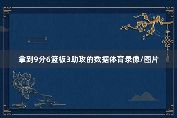拿到9分6篮板3助攻的数据体育录像/图片