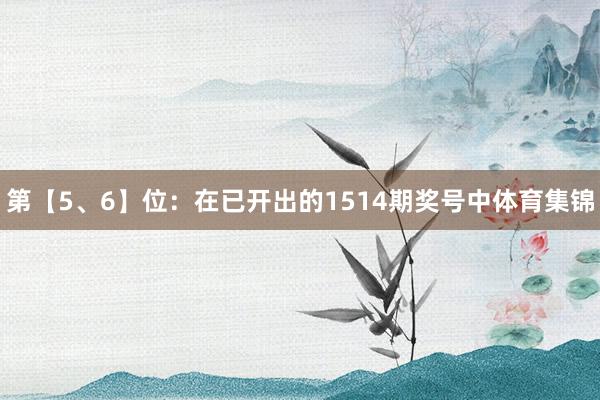 第【5、6】位：在已开出的1514期奖号中体育集锦